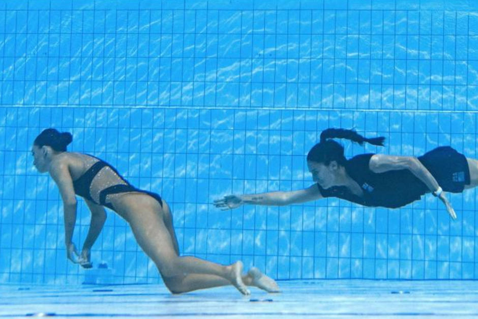 la deportista se encontraba haciendo su rutina en la competencia. (Foto: AFP)&nbsp;