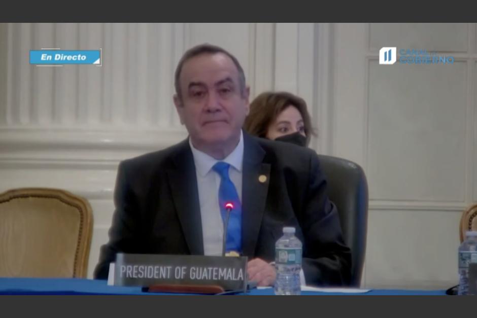 El presidente de la República Alejandro Giammattei arremetió contra la CIDH y mencionó la soberanía del país. (Foto: captura de video)