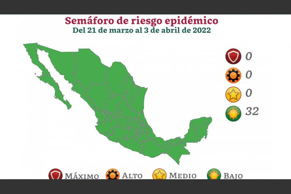 Según el semáforo COVID de ese país, el territorio se encuentra en alerta verde. (Foto: Gobierno de México)
