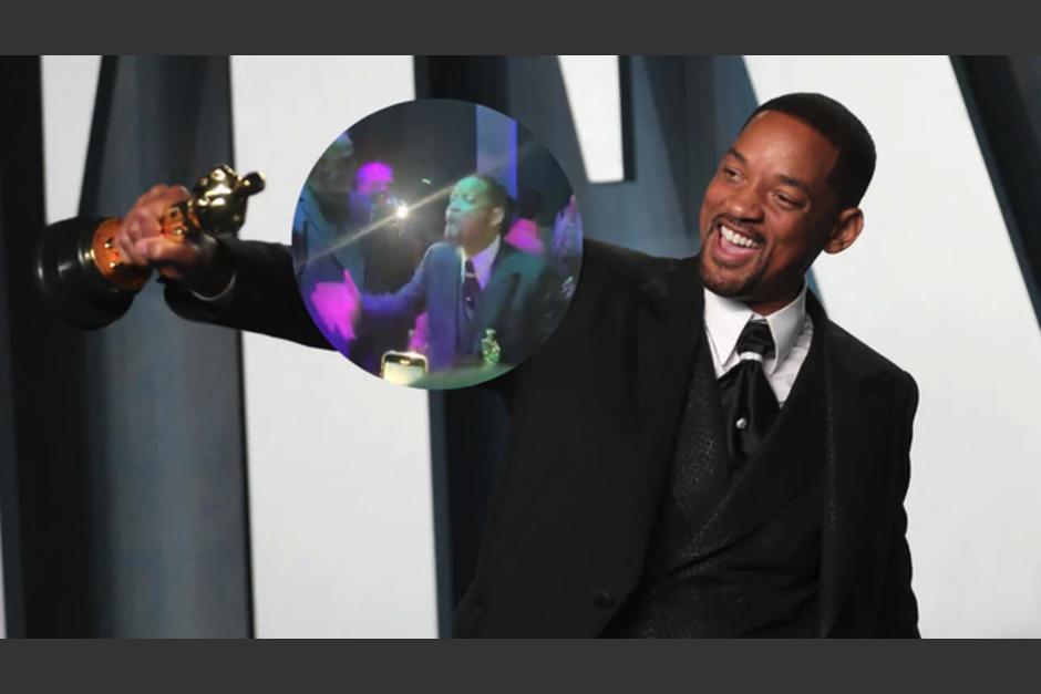 Will Smith fue captado de fiesta después de golpear a Chris Rock durante la entrega de los Oscar. (Foto: Redes sociales)&nbsp;
