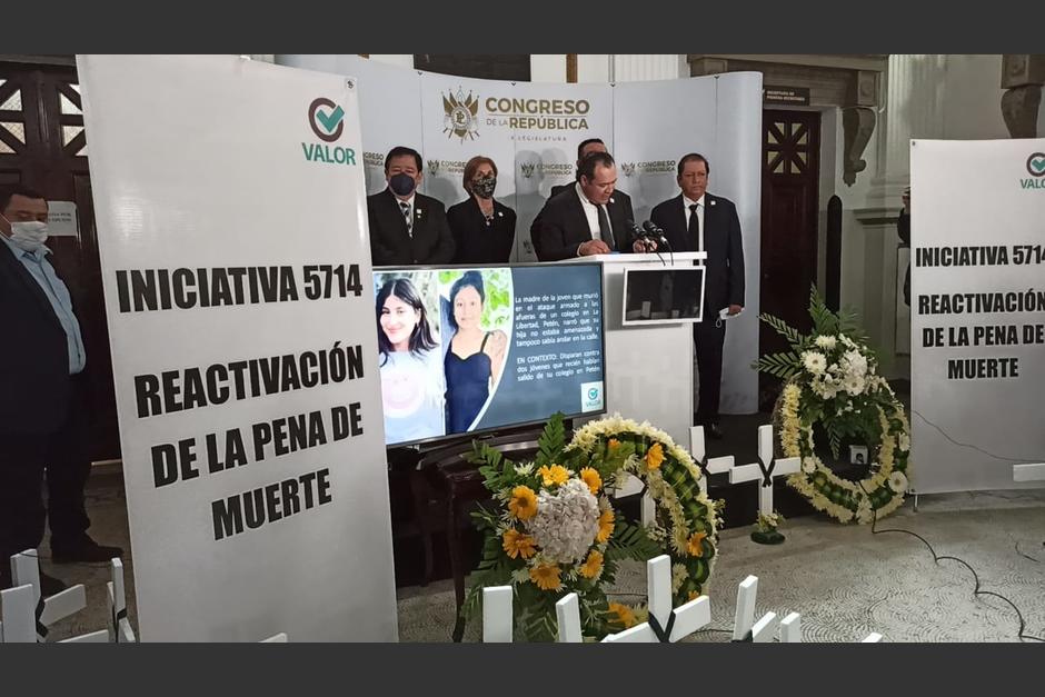 Bloque Valor pide dictamen favorable para ley que busca reactivar pena de muerte. (Foto: Wilder López/Soy502)