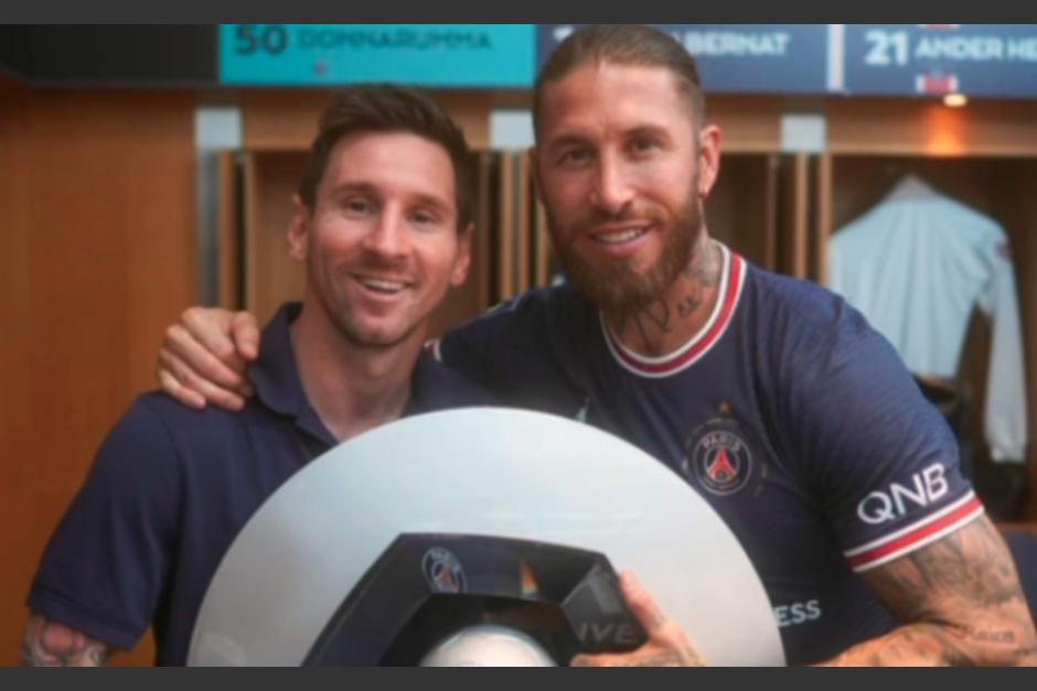 Lionel Messi y Sergio Ramos compartieron juntos el título de Ligue One. (Foto: Redes sociales)