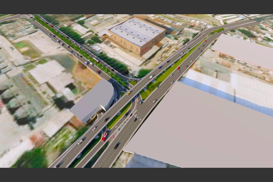 La obra pretende ser un alivio para la carga vehicular que ingresa desde el sur de la ciudad. (Foto: Muni Guate)