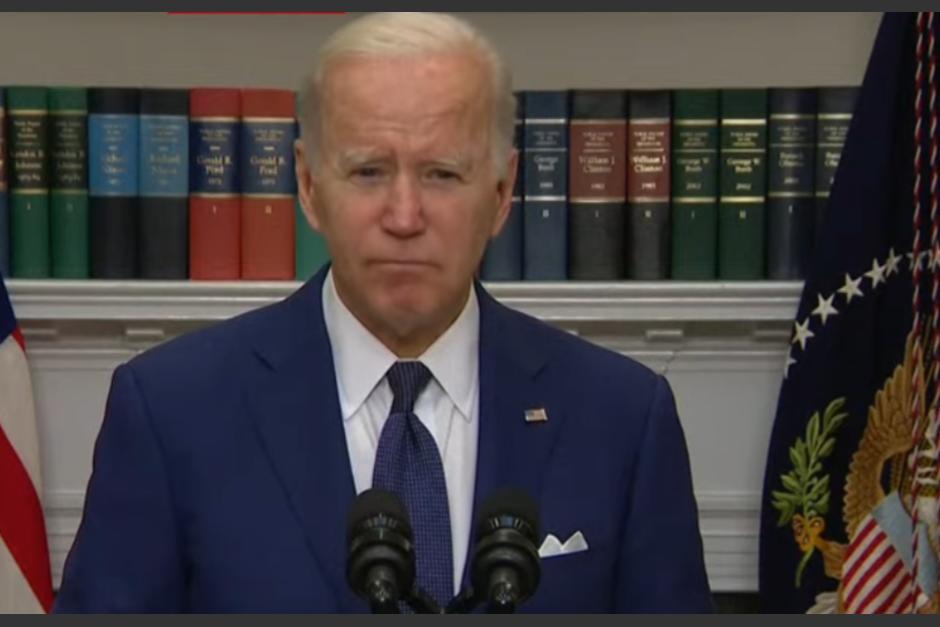 El presidente estadounidense Joe Biden emitió un emotivo mensaje tras un tiroteo en una escuela primaria en Texas. (Foto: captura de video)