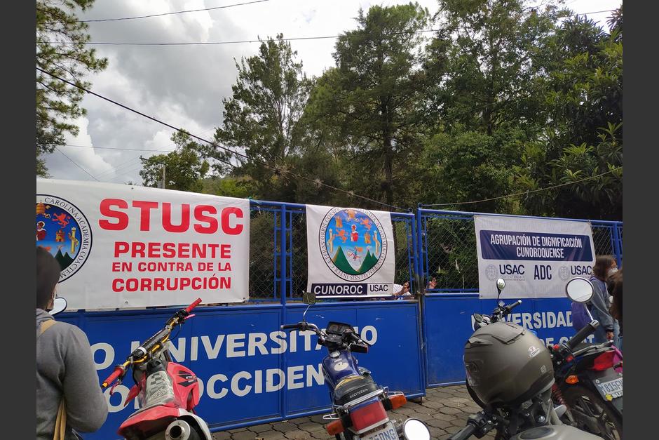 Continúan las tomas de instalaciones de la Universidad San Carlos de Guatemala en diferentes puntos del país. (Foto: @UnRectorDigno)