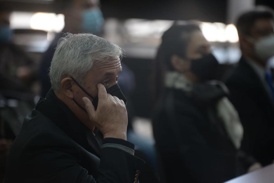 Otto Pérez Molina durante el juicio en el caso La Línea. (Foto: Soy502/Archivo)