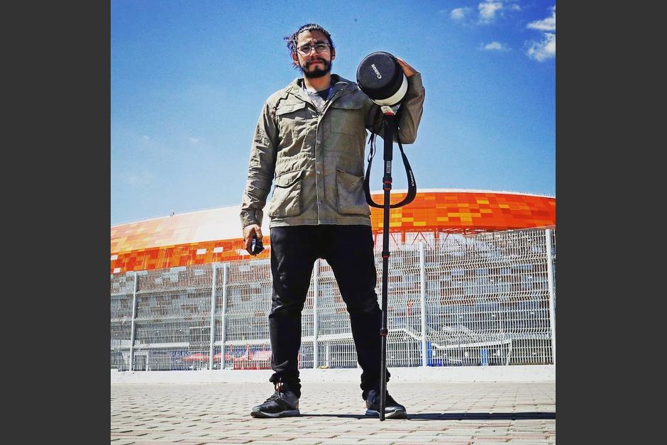 Estaban Biba cuando fue al Mundial de Rusia. (Foto: Esteban Biba)