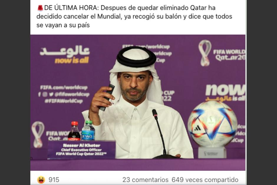 En redes sociales los usuarios reaccionaron a la eliminación de Qatar. (Foto: captura pantalla)&nbsp;