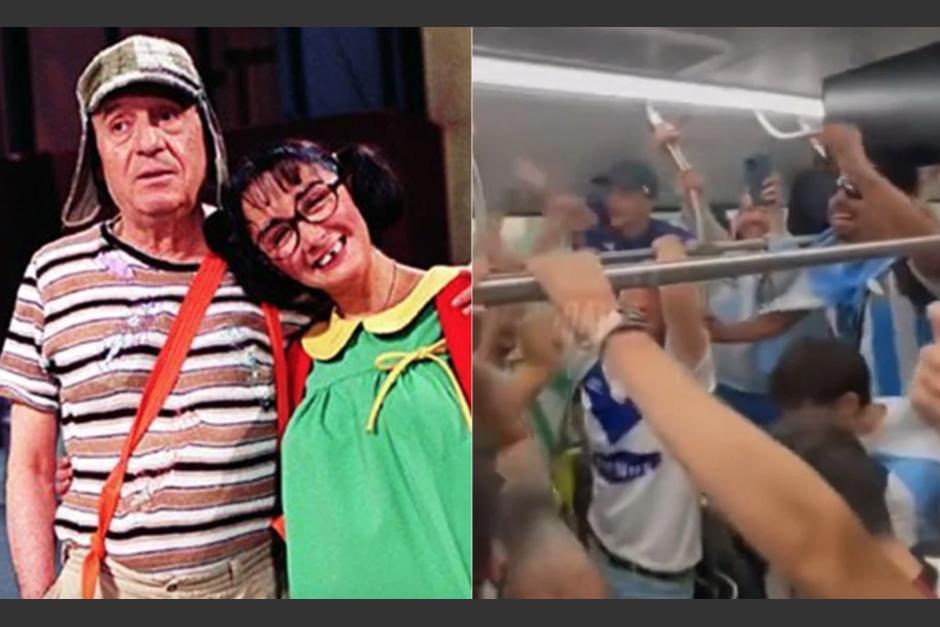 Hinchas argentinos cantan a mexicanos previo al enfrentamiento de sus selecciones. (Foto: El Universal)