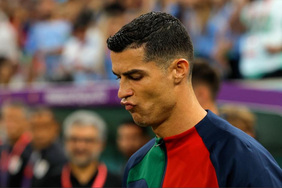 El astro de la selecci&oacute;n de Portugal a la salida del t&uacute;nel para enfrentar a Uruguay. (Foto: AFP)&nbsp;