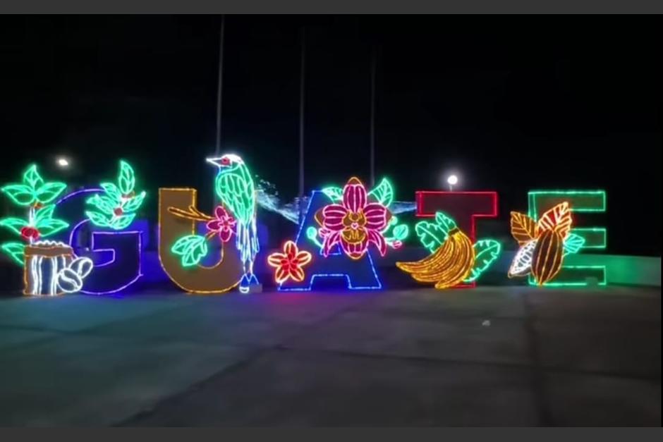 "Guate, Luces bien" es el festival que ilumina la Plaza Berlín. (Foto: captura video)