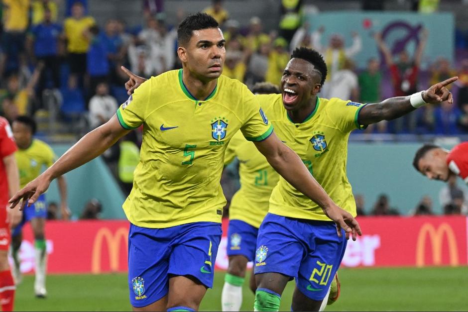 Casemiro fue quien dio la victoria el lunes a Brasil contra Suiza. (Foto: AFP)&nbsp;