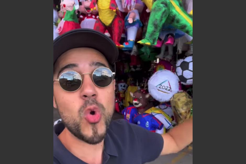 Paulino Garrigolas conoci&oacute; las pi&ntilde;atas tradicionales de Guatemala. (Foto: captura de video)