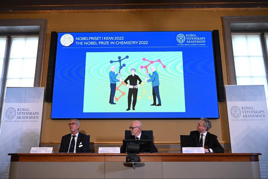 La Academia Sueca anunció a los tres ganadores del Premio Nobel de Química este miércoles. (Foto: AFP)