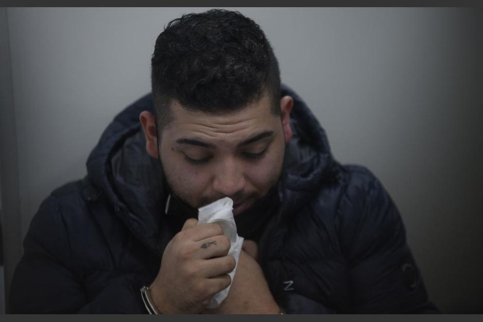 Jorge Zea derram&oacute; algunas l&aacute;grimas al escuchar que el Ministerio P&uacute;blico pidi&oacute; la pena m&aacute;xima en su contra. (Foto: Wilder L&oacute;pez /Soy502)