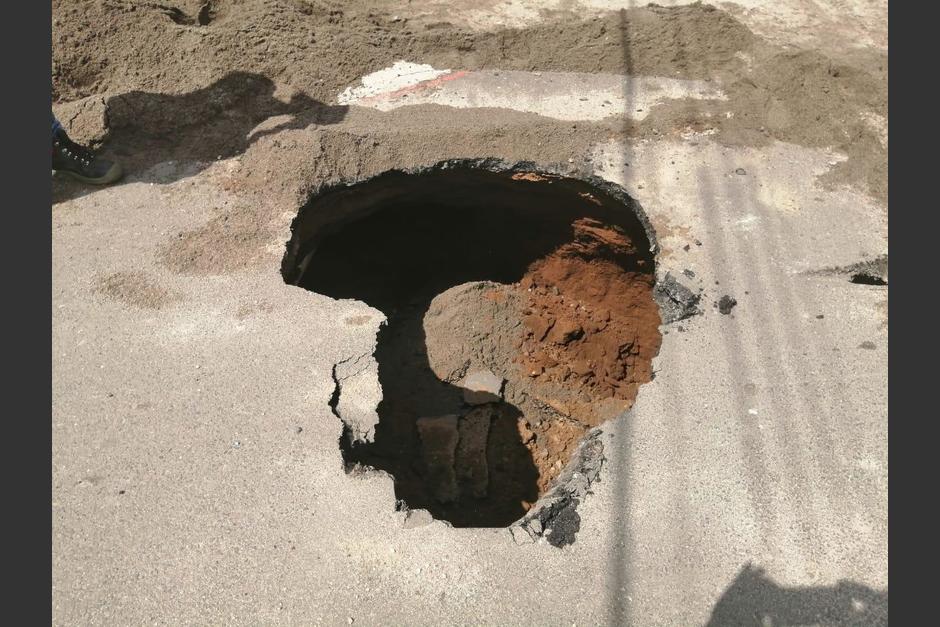 Esto se sabe del nuevo agujero que se formó en Villa Nueva