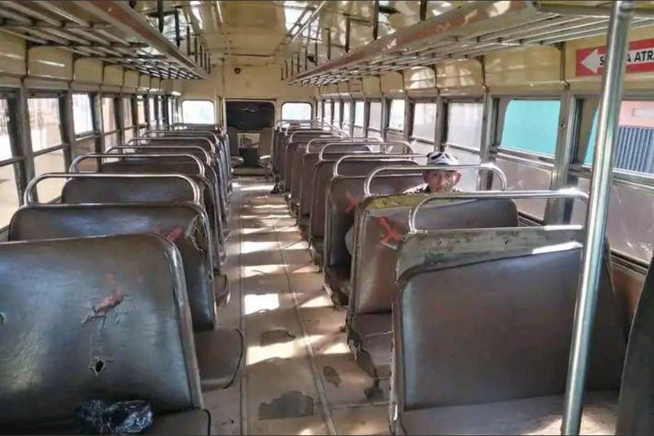 Buses vac&iacute;os se observaron en Escuintla tras el incremento al pasaje. (Foto: Facebook)