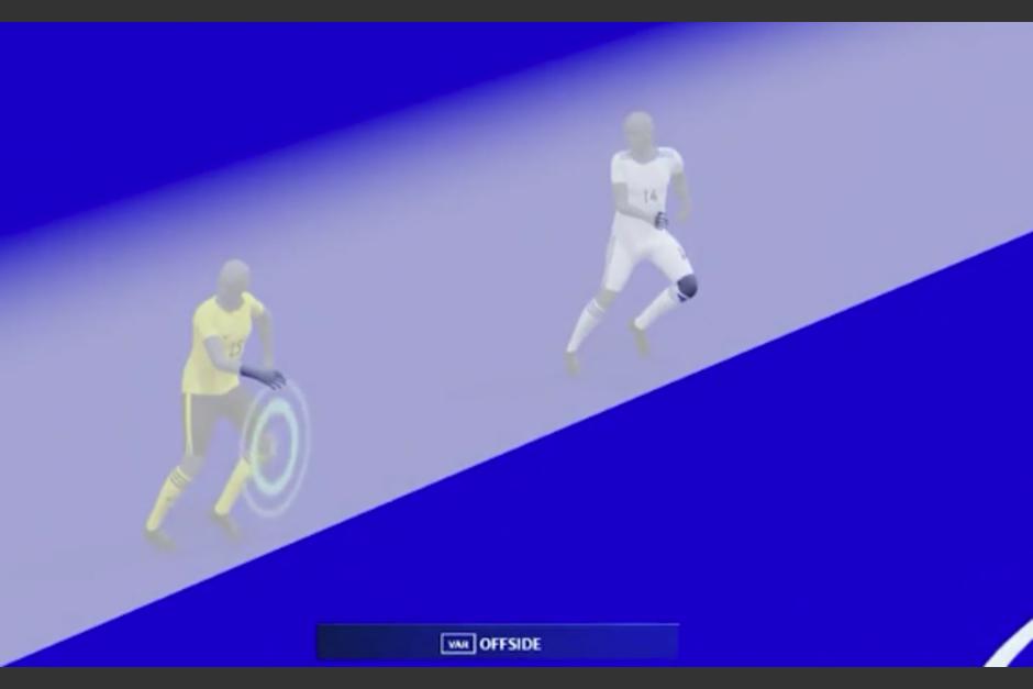 El nuevo offside semiautomático fue puesto a prueba en la Champions League. (Foto: Captura de pantalla)