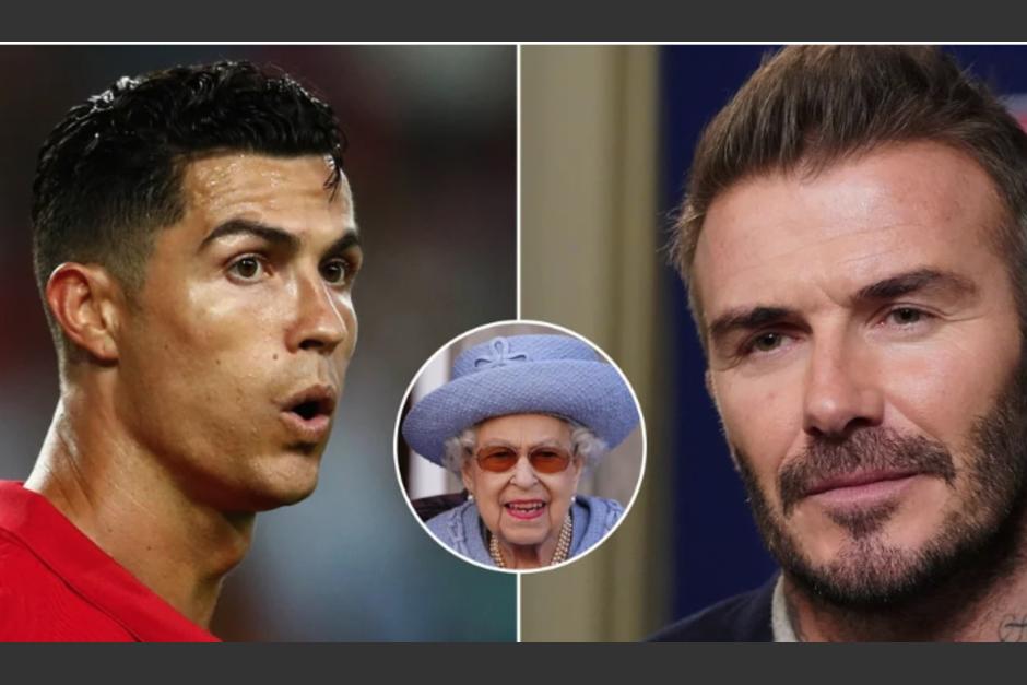 Cristiano Ronaldo y David Beckham, se mostraron conmovidos por la muerte de la Reina Isabel II.&nbsp;(Foto: Infobae)