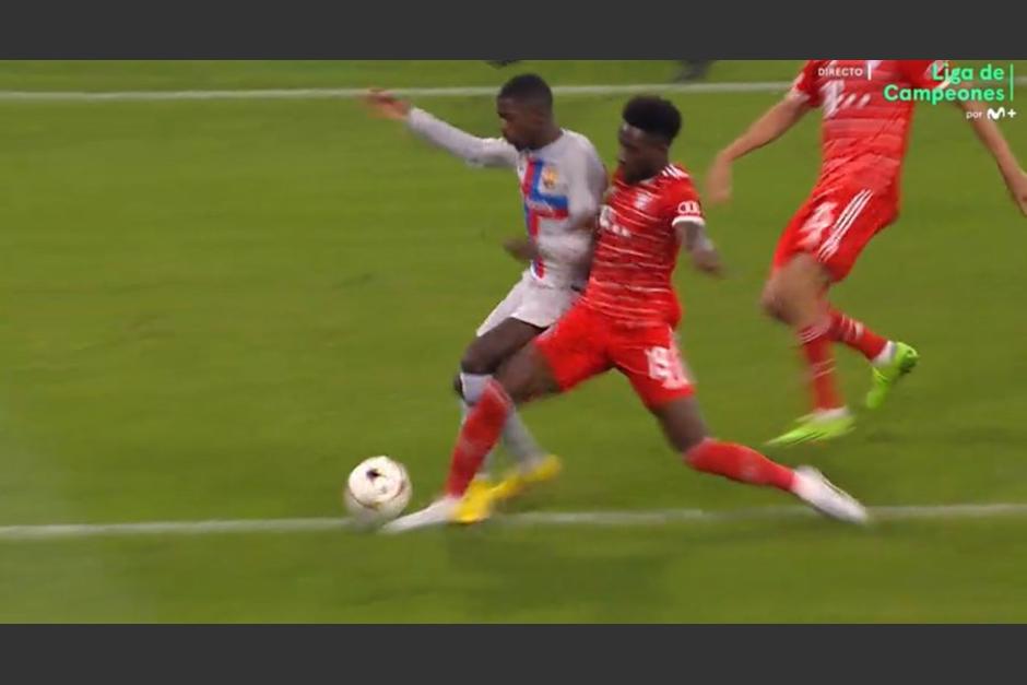 Una falta cometida a Dembelé genera polémica. (Foto: Captura de pantalla )