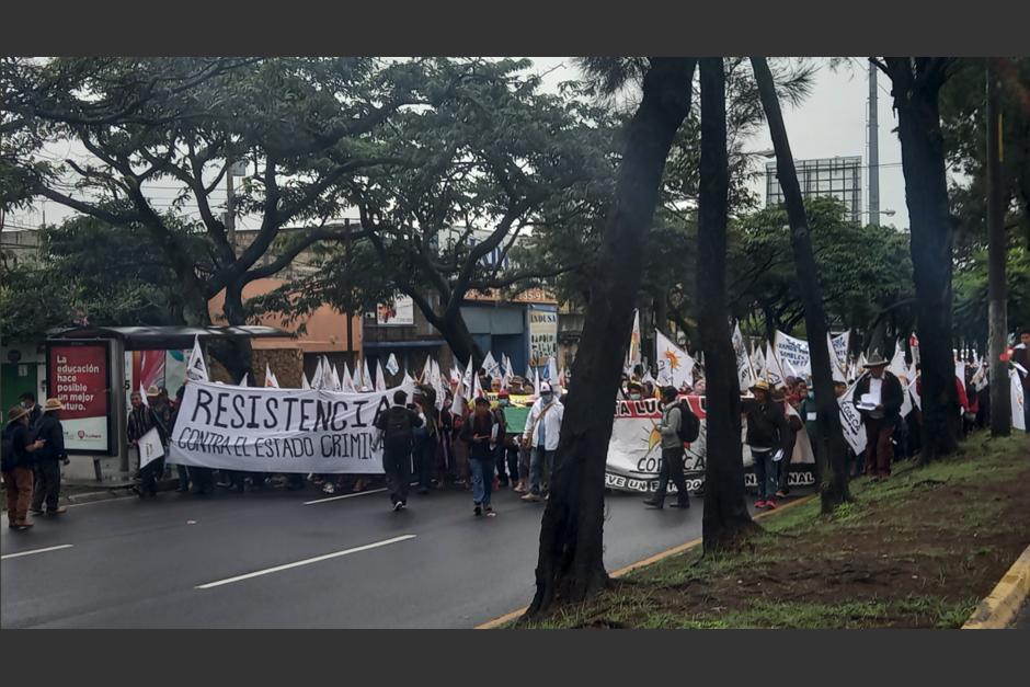 La manifestaci&oacute;n afecta la calzada Roosevelt e incorporaci&oacute;n a Perif&eacute;rico con sentido al Centro. (Foto: PMT)&nbsp;