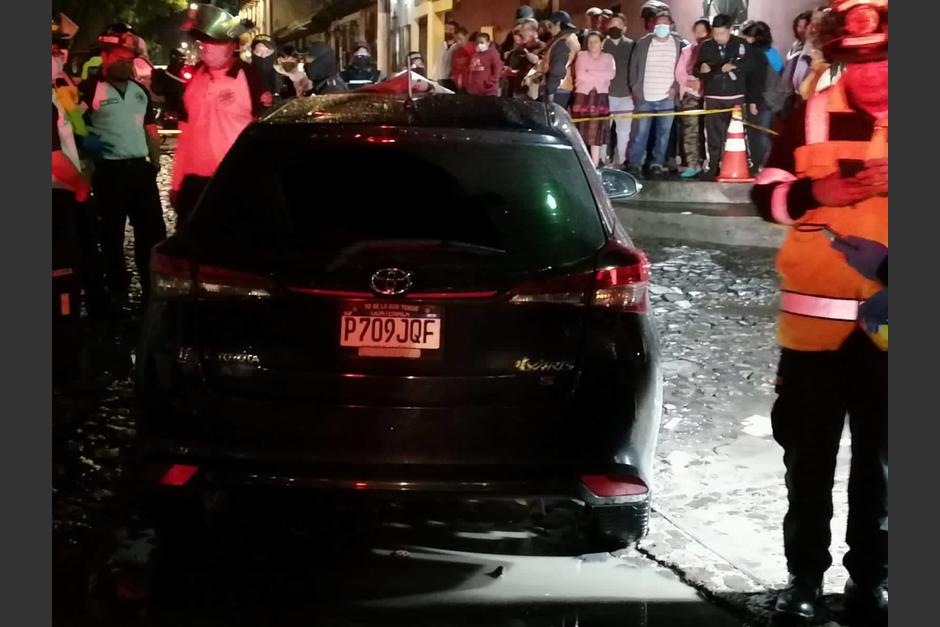 El ataque armado contra la familia en la Calzada Santa Luc&iacute;a, Antigua Guatemala, se registr&oacute; la noche del 22 de septiembre. (Foto: redes sociales)&nbsp;