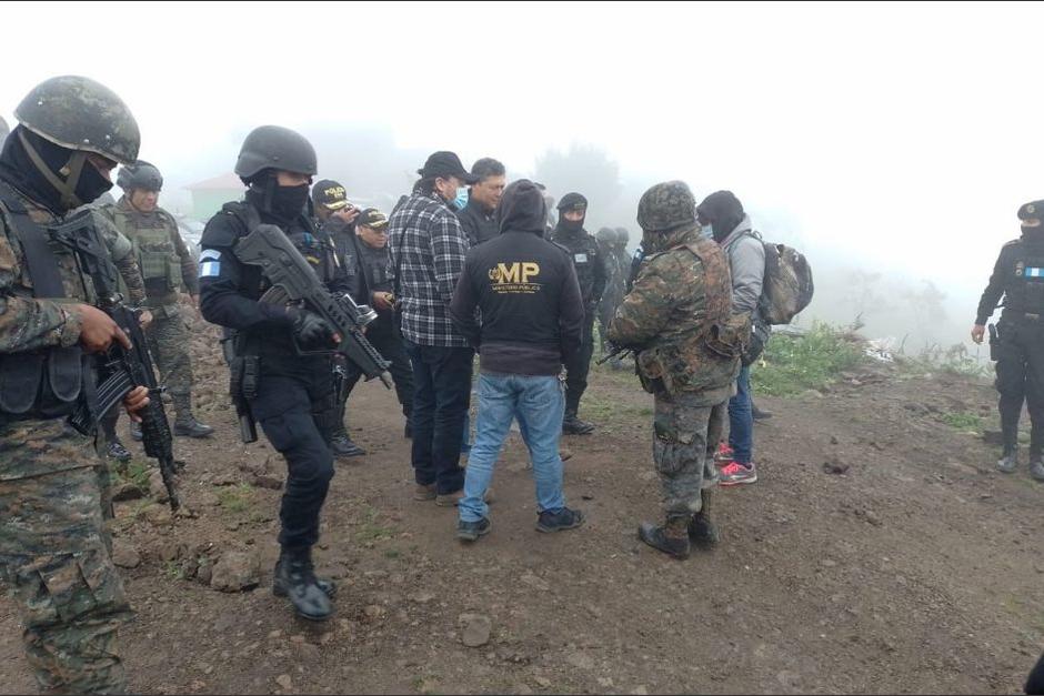 Un fuerte despliegue de la PNC y del Ejército se realizó en Tajumulco, San Marcos. (Foto: Mindef)