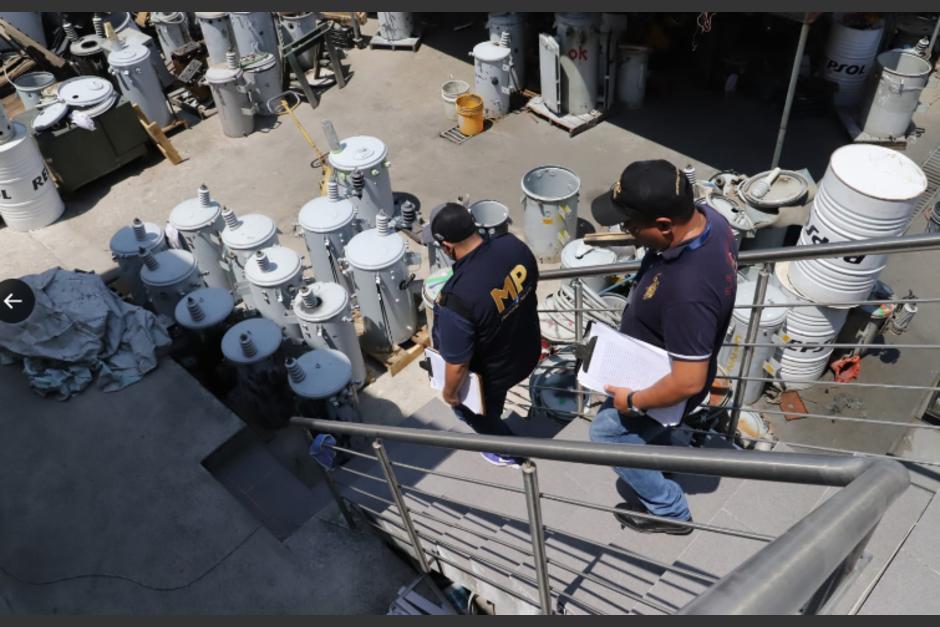 En una casa en San Crist&oacute;bal las autoridades ubicaron decenas de transformadores el&eacute;ctricos. (Foto: MP)&nbsp;