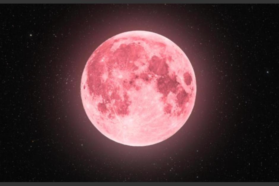 La Luna Rosa fue visible en Guatemala la noche del jueves 6 de abril. (Foto: ElTiempo)