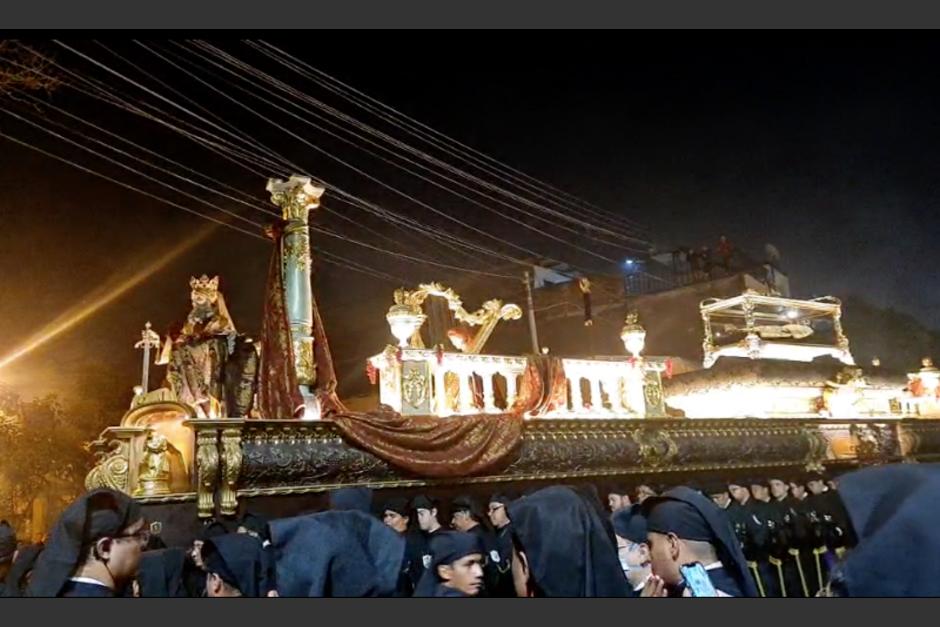 As&iacute; fue un cambio de turno en la procesi&oacute;n de Santo Domingo. (Foto: captura de video)