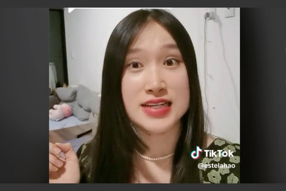 La popular tiktoker ha conquistado a los guatemaltecos tras ense&ntilde;arles su idioma. (Foto: captura de pantalla)&nbsp;