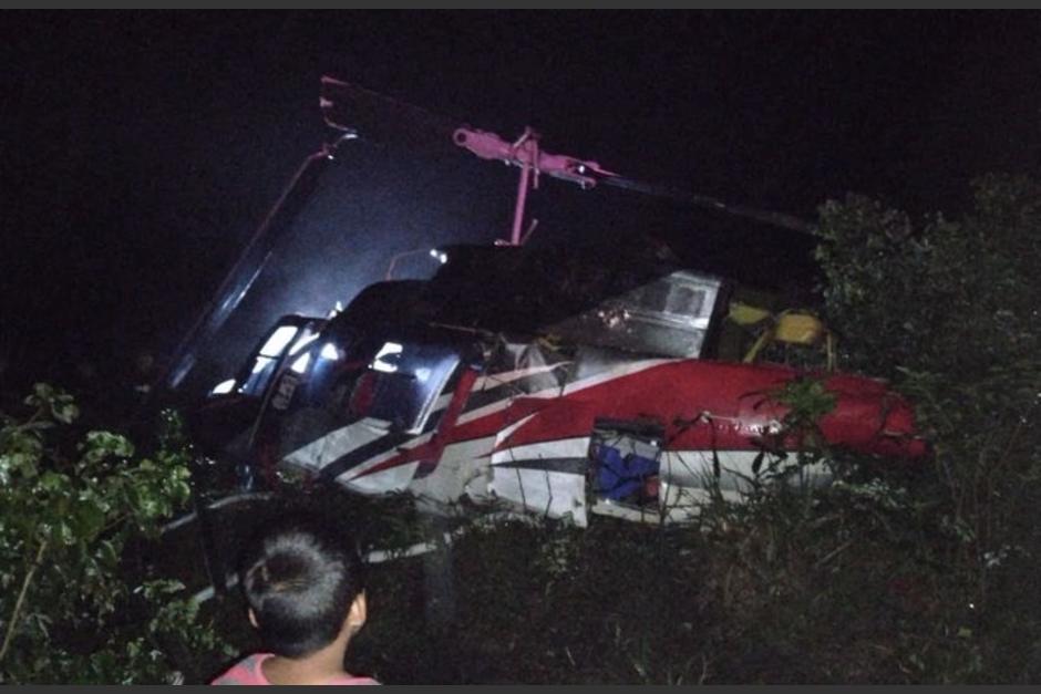 Un helicóptero se desplomó en Petén y seis personas resultaron heridas. (Foto: Noticias de Petén)