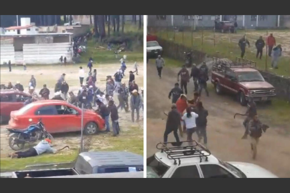 A&nbsp;machetazos y balazos, se enfrentaron pobladores con un grupo del crimen organizado.&nbsp;(Foto: captura de pantalla)