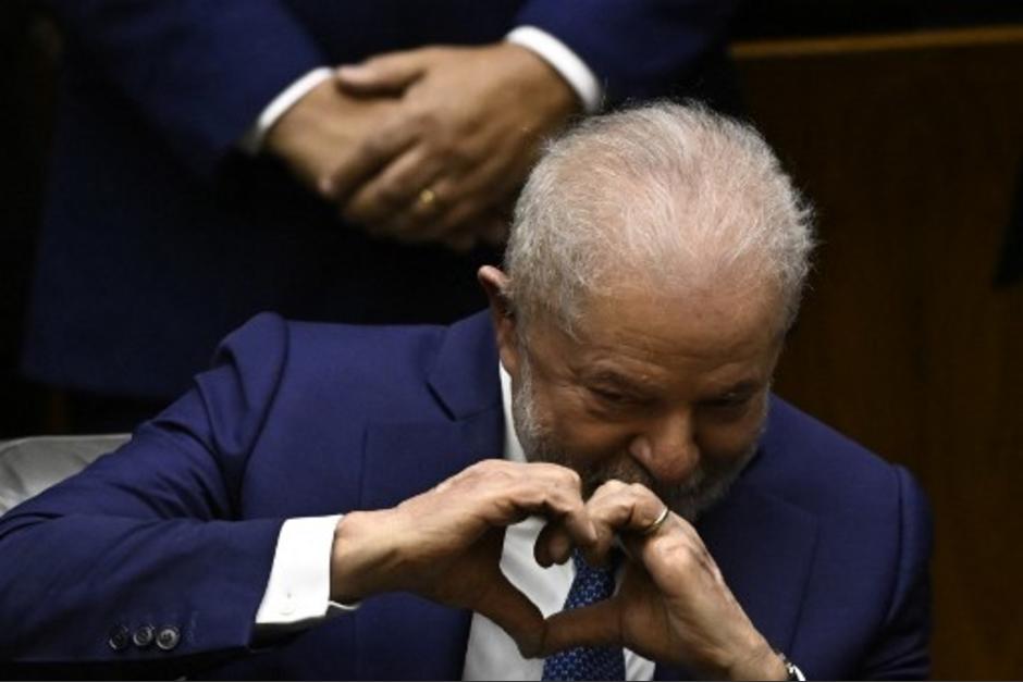 El nuevo presidente de Brasil, Luiz Inácio Lula da Silva después de prestar juramento en el Congreso Nacional en Brasilia. (Foto: AFP)