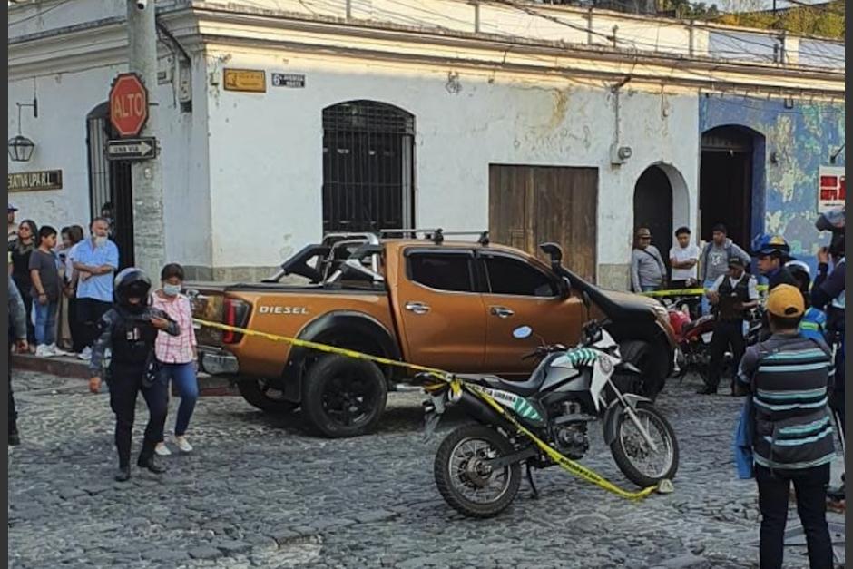 Una menor resultó herida en la balacera de la Antigua Guatemala, Sacatepéquez. (Foto: Bomberos Voluntarios)