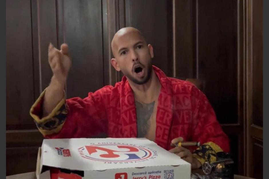 Andrew Tate fue capturado gracias a una caja de pizza que dejó ver en un video. (Foto: redes sociales)
