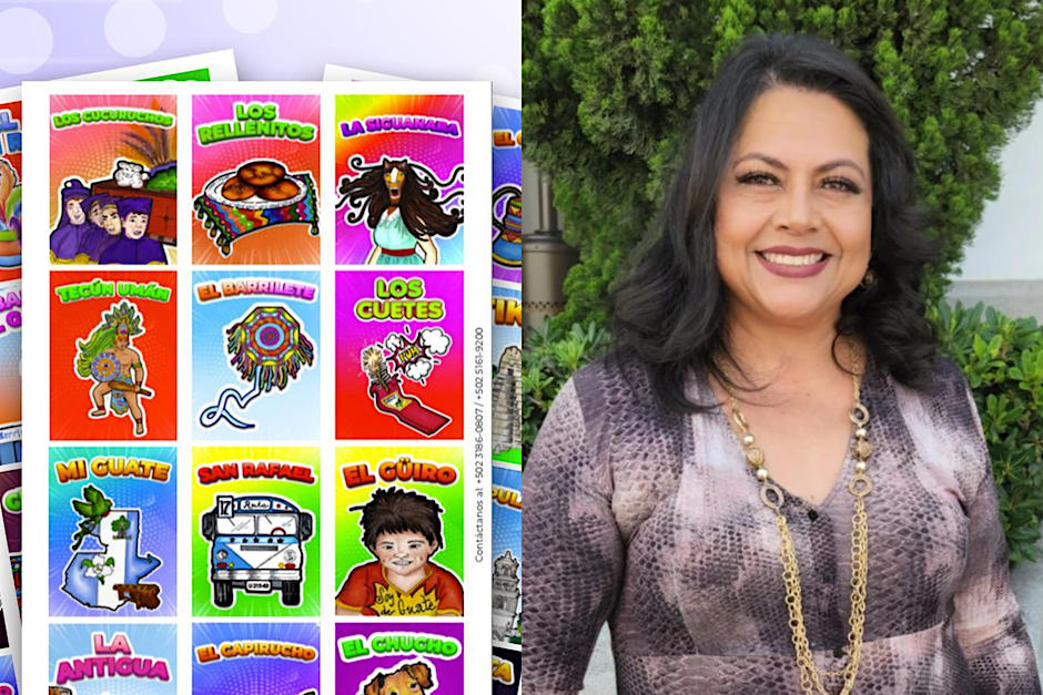La actriz creó una lotería con modismos guatemaltecos. (Fotos: Ofciail)