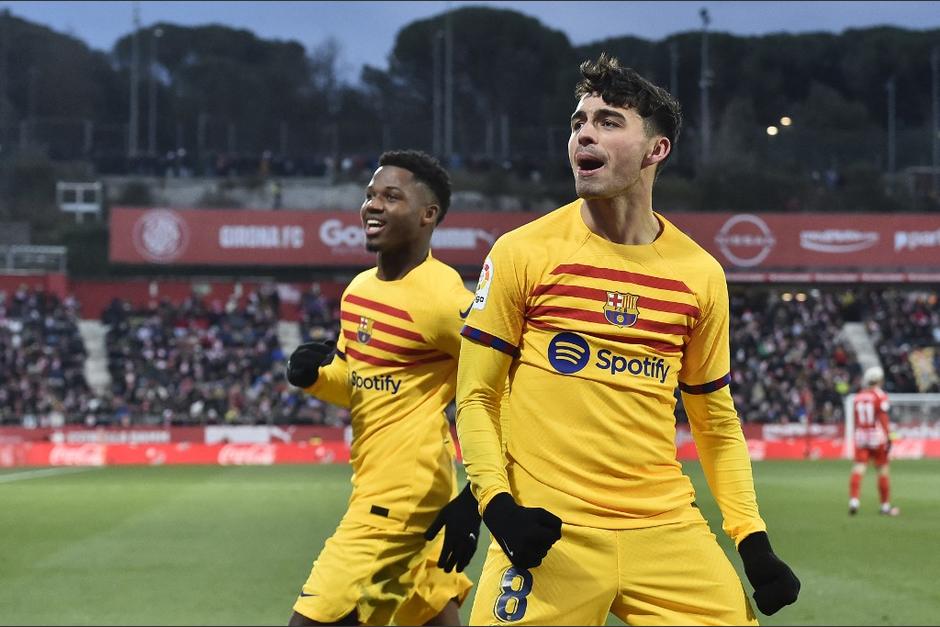 Pedri marc&oacute; el gol con el que el Barcelona se qued&oacute; con el triunfo sobre Girona. (Foto: AFP)