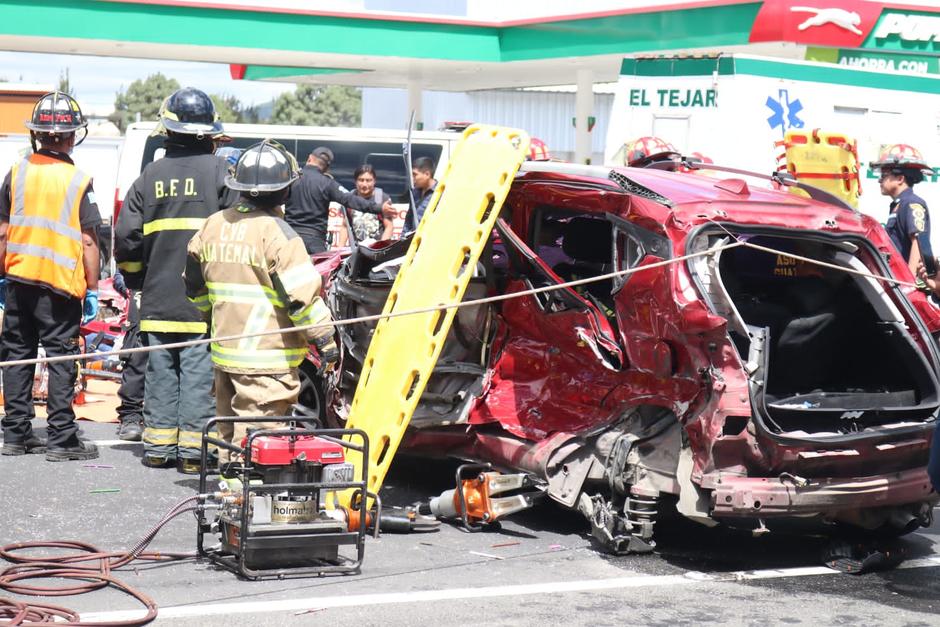 El accidente de tránsito se registró en el kilómetro 40 de la ruta Interamericana. (Foto: Bomberos Voluntarios)