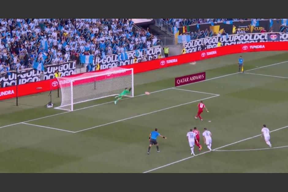 Así fue como el portero Nicholas Hagen logró atajar un penal disputado por Guadalupe, este martes 4 de julio. (Foto: captura de video)