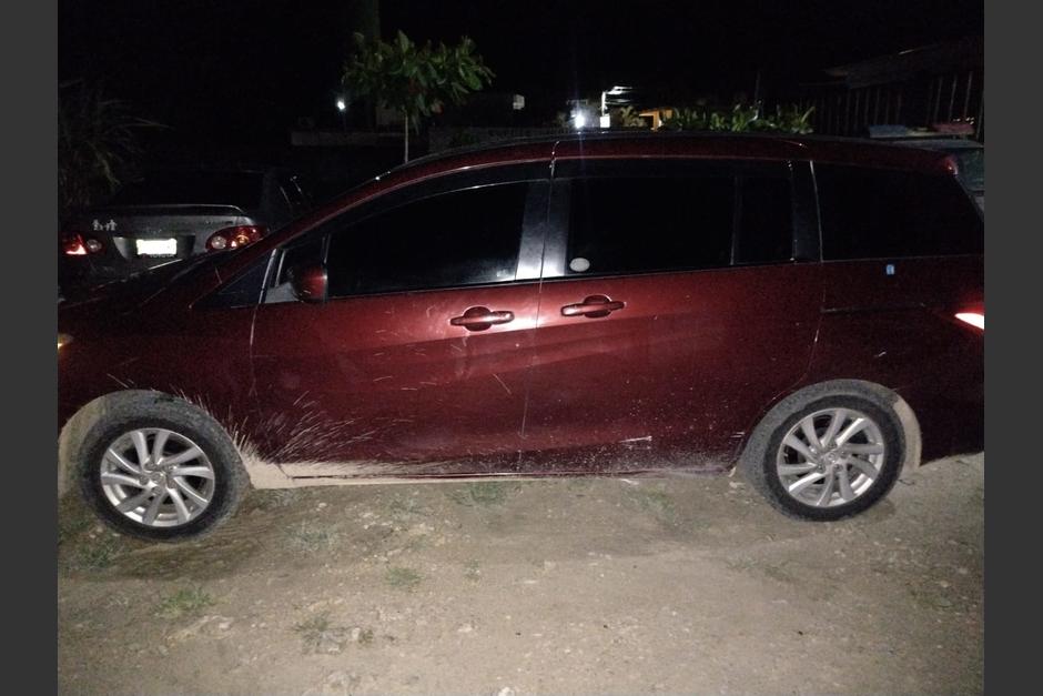 Un vehículo que había sido robado recientemente en la calzada San Juan fue localizado en un departamento al norte del país. (Foto: PNC)