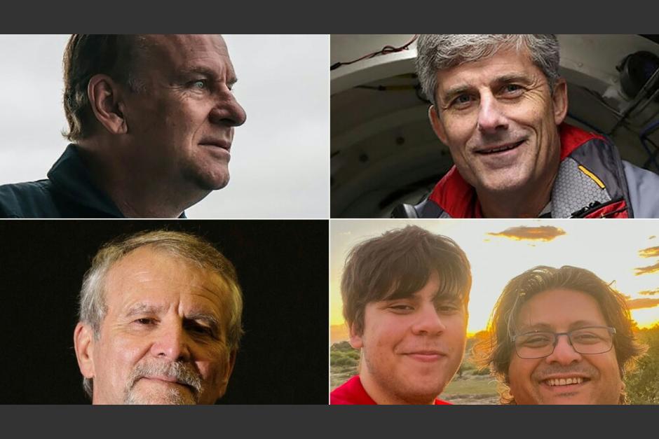 Tripulantes del submarino Tit&aacute;n. (Foto: AFP)