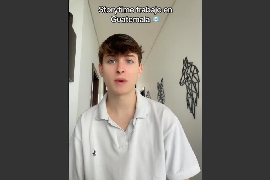 El tiktoker espa&ntilde;ol comparti&oacute; una inc&oacute;moda experiencia que vivi&oacute; en Guatemala. (Foto: captura de video)