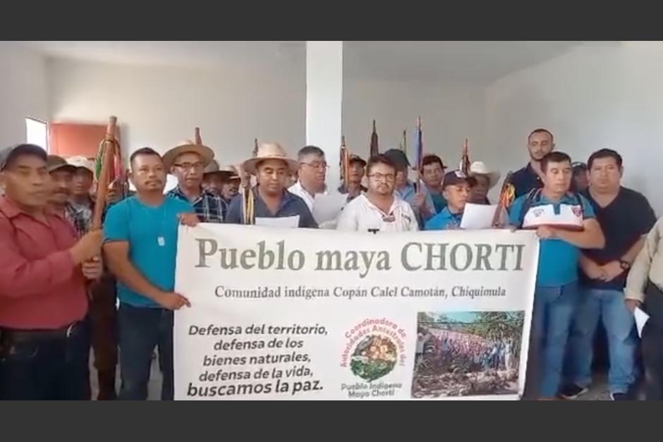 El Pueblo Maya Chort&iacute; se declara en asamblea permanente por las recientes acciones en el proceso electoral. (Foto: captura de video/Impacto de Oriente GT)