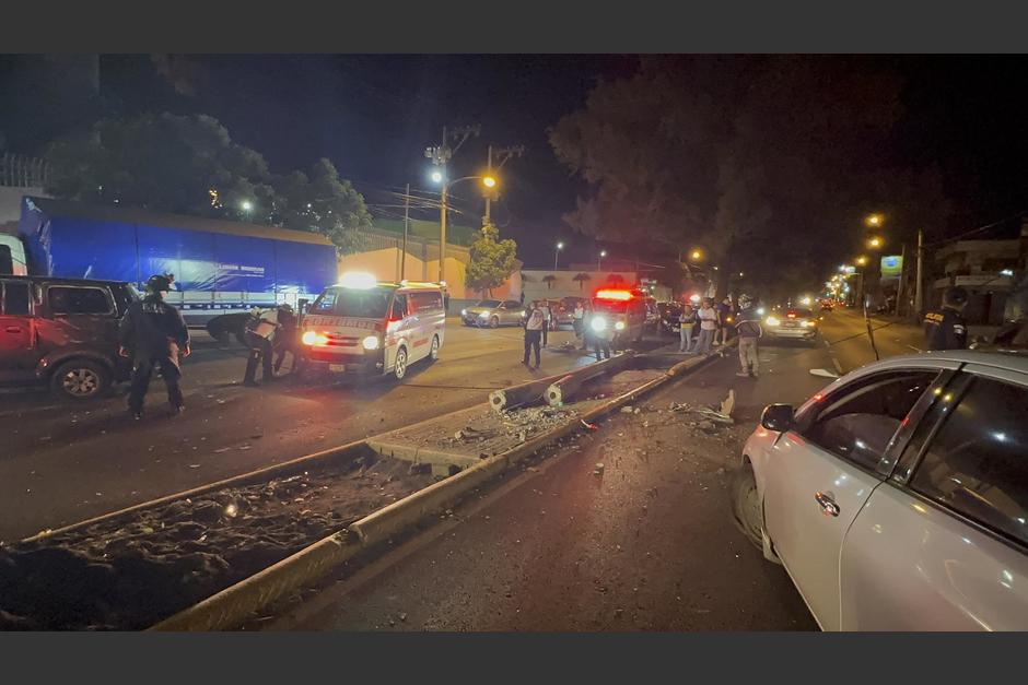 Un accidente de tr&aacute;nsito se produjo en la calzada San Juan, la noche del mi&eacute;rcoles 19 de julio. (Foto: Bomberos Voluntarios)