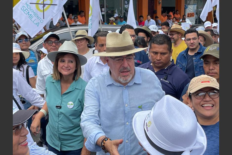 Bernardo Ar&eacute;valo y Karin Herrera culminaron este s&aacute;bado 22 de julio la segunda gira departamental para las Elecciones 2023. (Foto: Cortes&iacute;a)&nbsp;