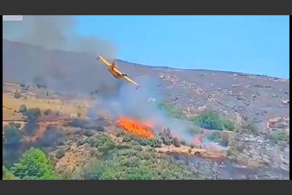 Un avión bombero se estrelló en Grecia (Foto: Captura de video)
