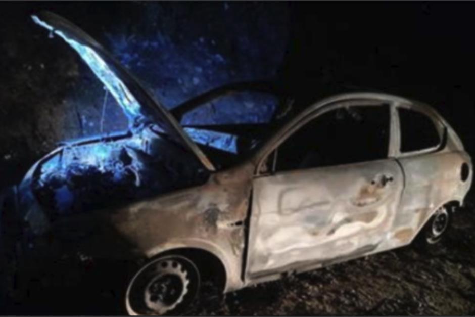 El carro del instructor de gimnasio desaparecido en Zacapa fue localizado quemado. (Foto: redes sociales)&nbsp;