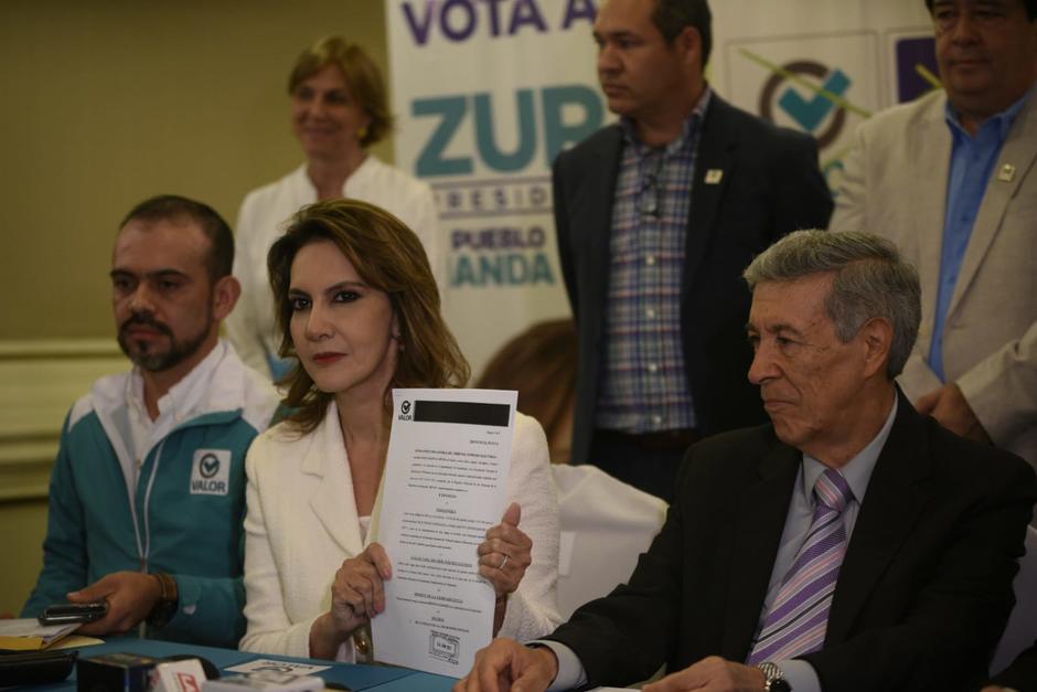 La candidata presidencial Zury Ríos, denunció a su contrincante Edmond Mulet. (Foto: Wilder López/Soy502)