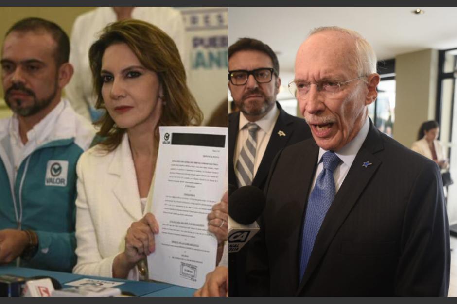 La candidata presidencial de Valor, Zury Ríos, denunció al candidato de Cabal, Edmond Mulet. (Foto: Soy502)